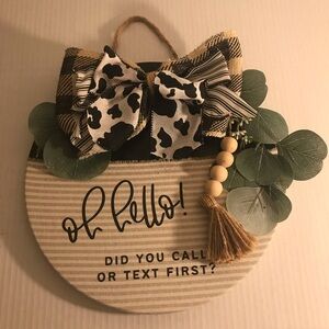 Oh Hello! Rustic Wall/Door Hanging Decor